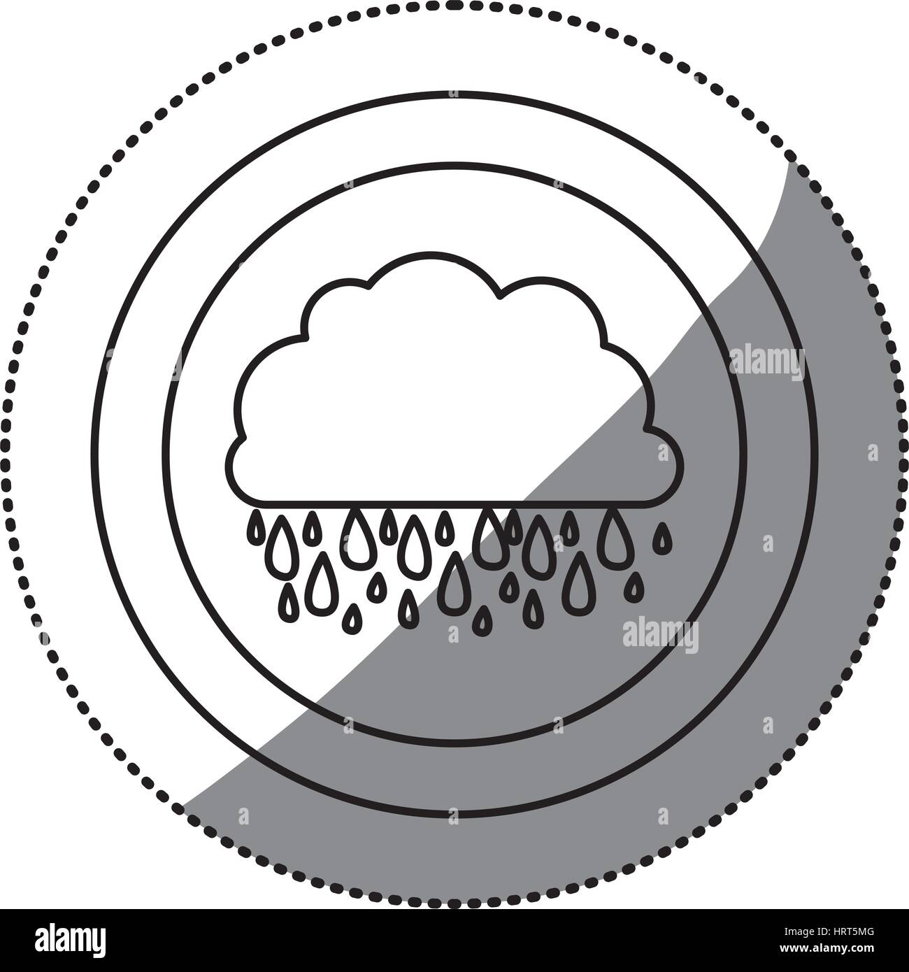 contour cloud rainning icon Stock Vector Image & Art - Alamy