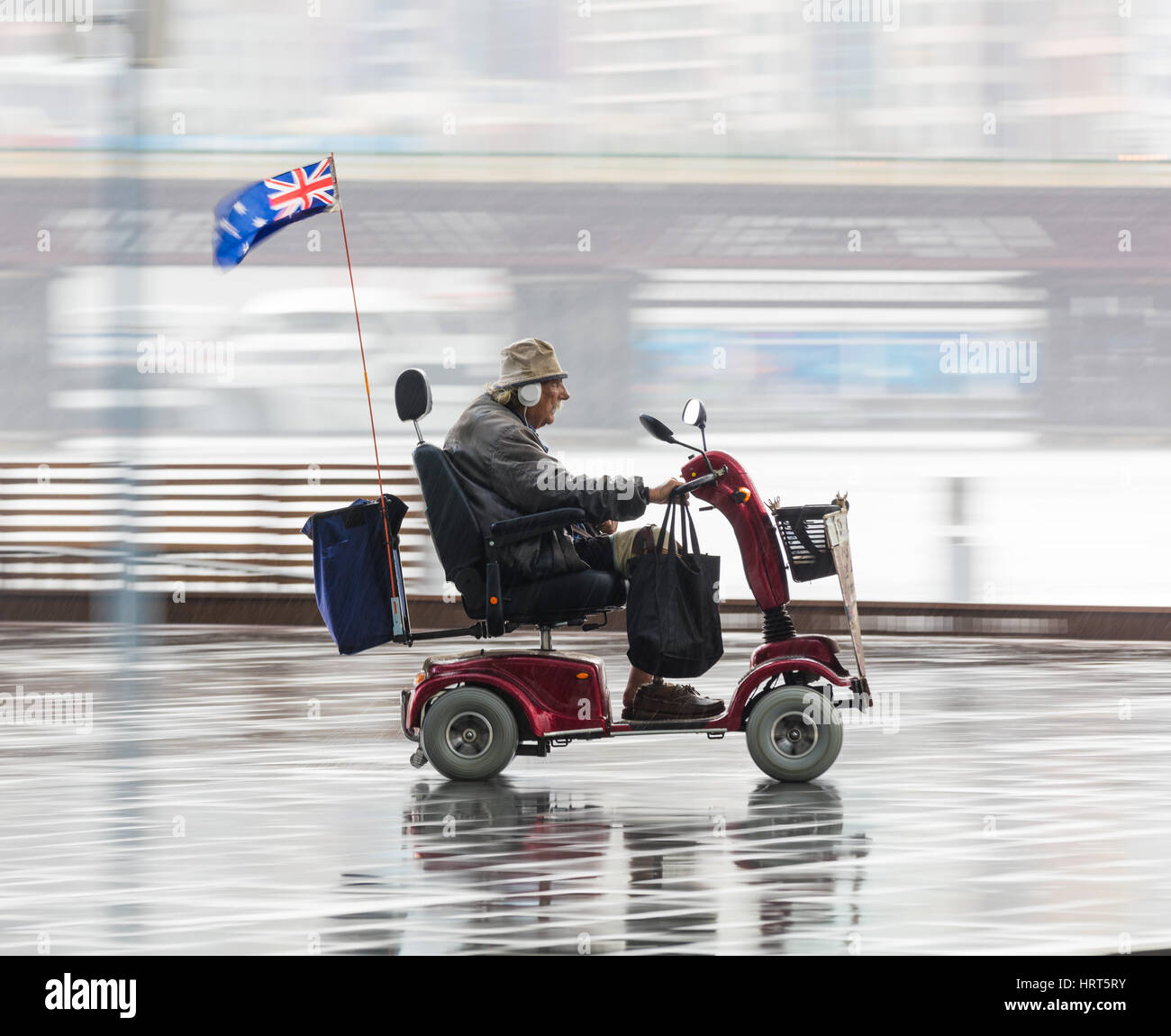 Old man on mobility scooter hires stock photography and images Alamy