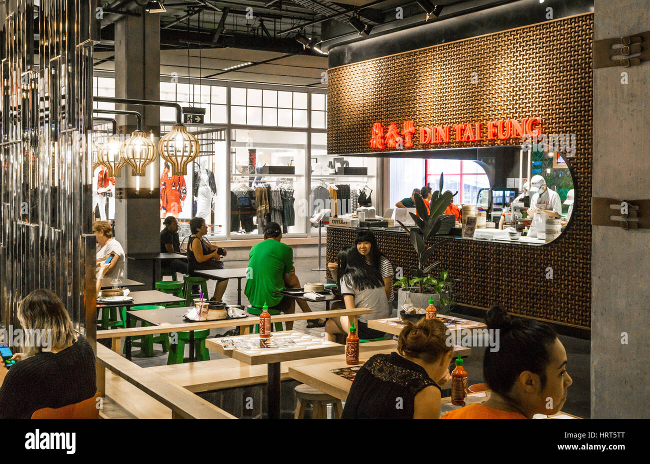 A Din Tai Fung restaurant at Broadway Shopping Centre, Sydney Stock Photo