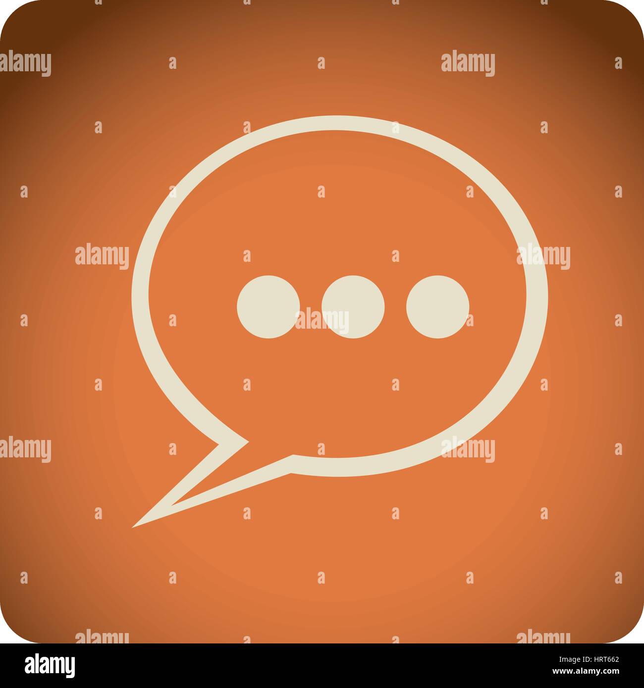 orange emblem chat bubble icon Stock Vector