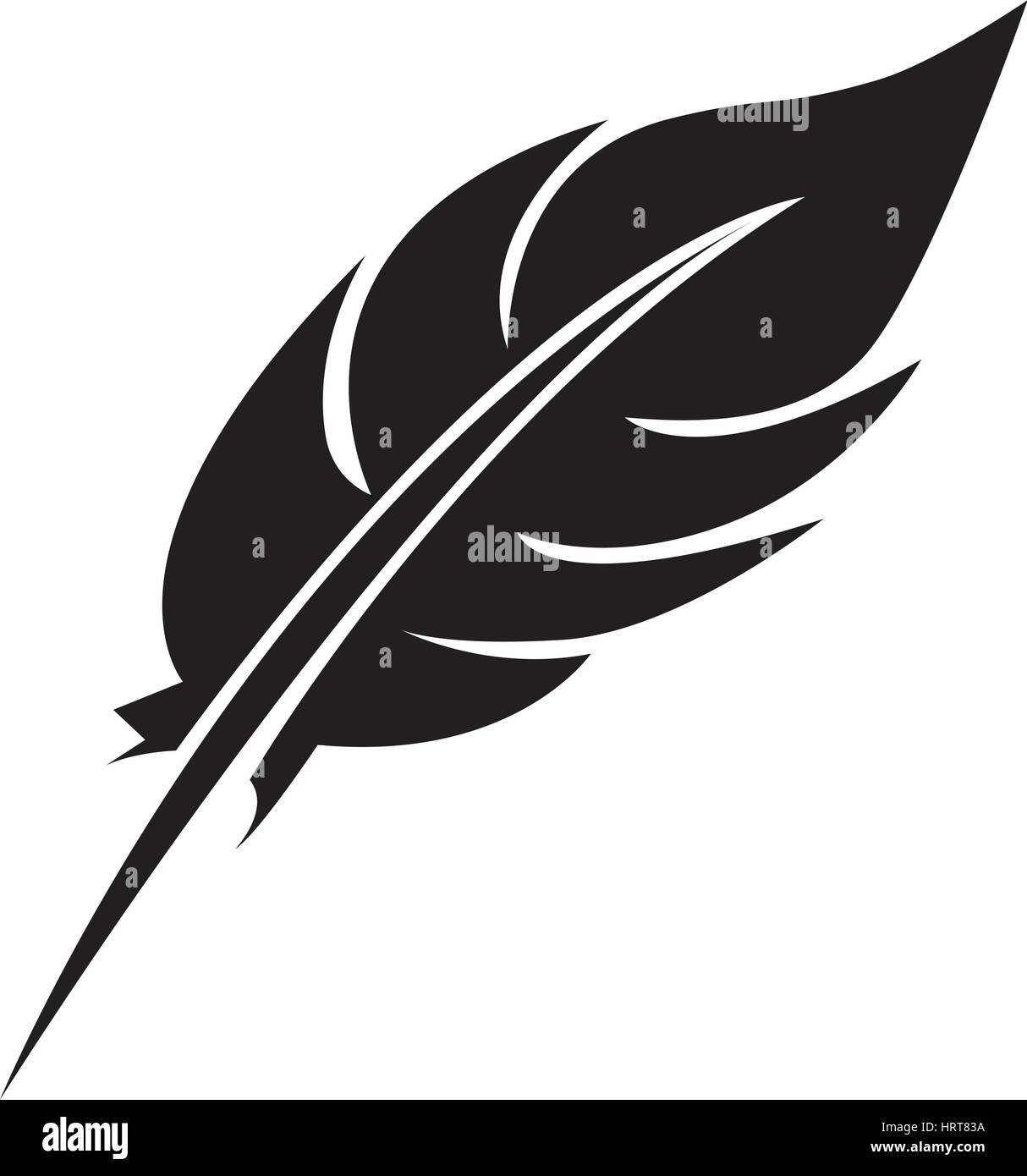 black feather icon stock Stock Vector Image & Art - Alamy