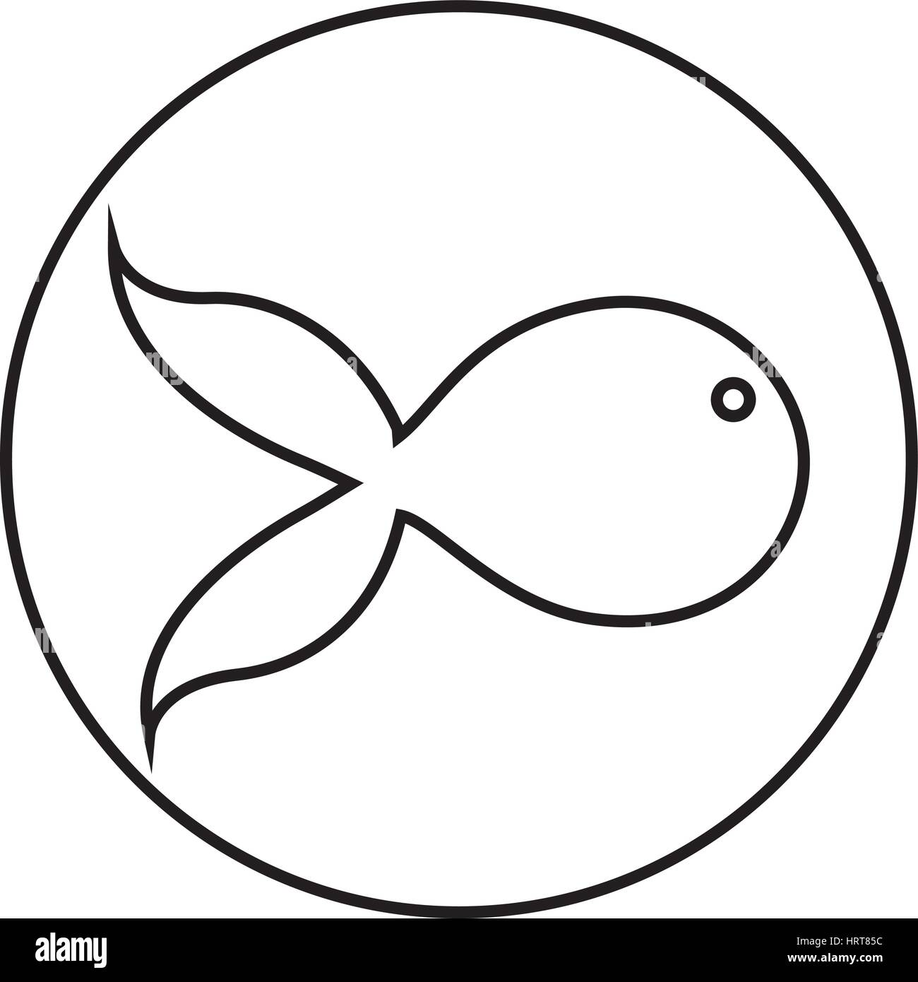 figure emblem fish icon Stock Vector Image & Art - Alamy