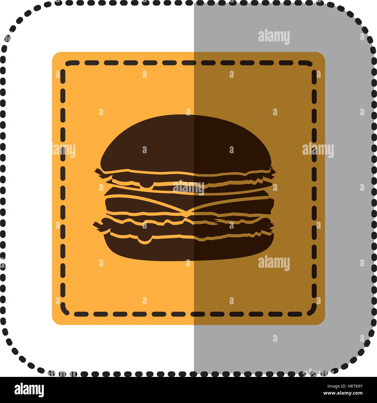 color emblem humburger icon Stock Vector Image & Art - Alamy