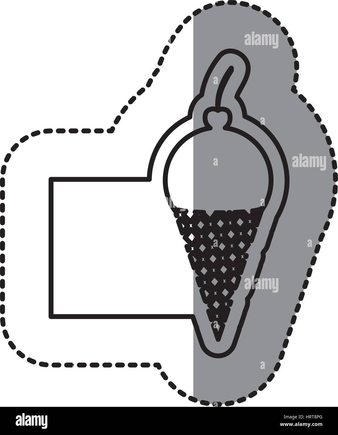 white emblem ice cream icon Stock Vector Image & Art - Alamy