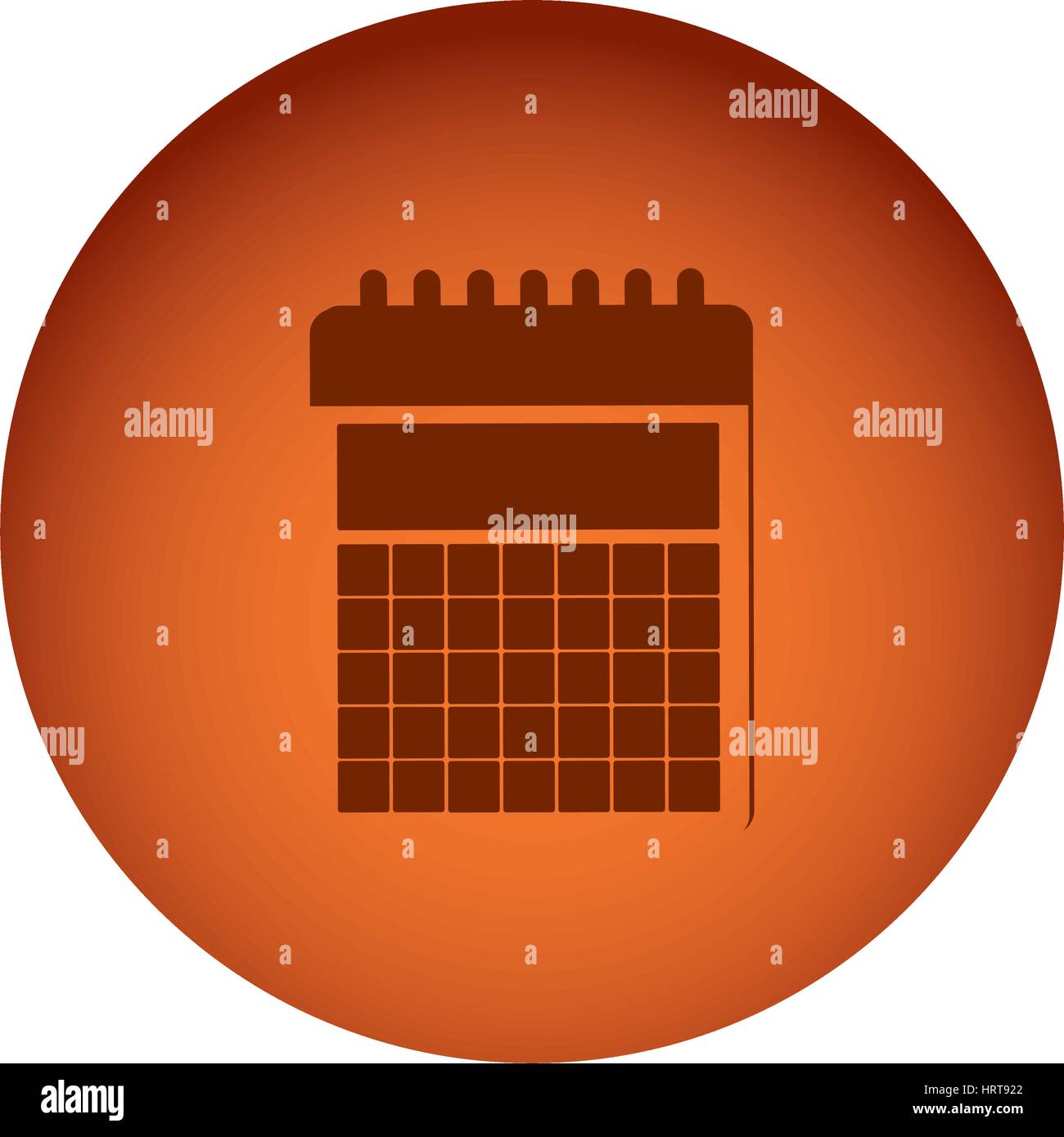 orange emblem calendar icon Stock Vector Image & Art - Alamy