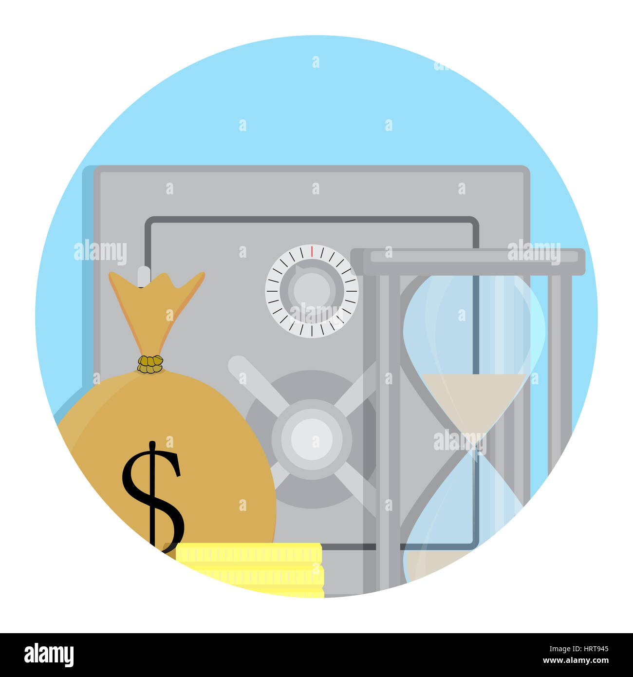 Safety deposit box storage of money and capital icon. Vector ...