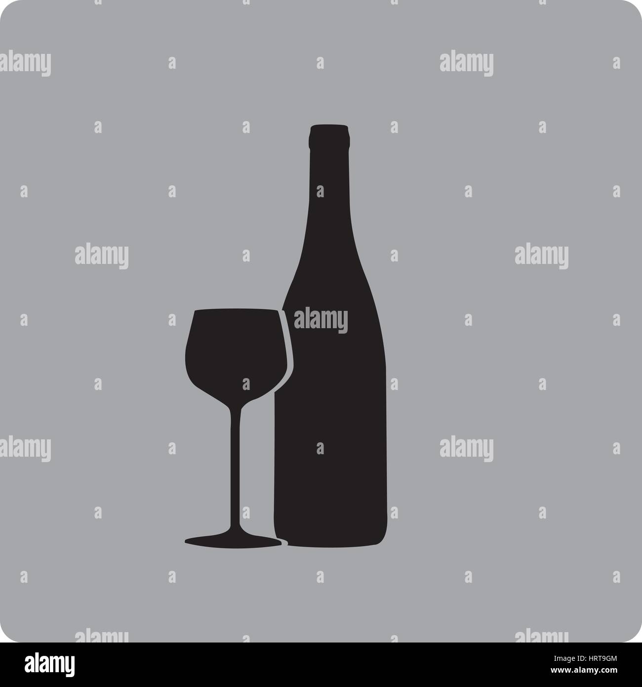 figure emblem wine bottle with glass icon Stock Vector Image & Art - Alamy