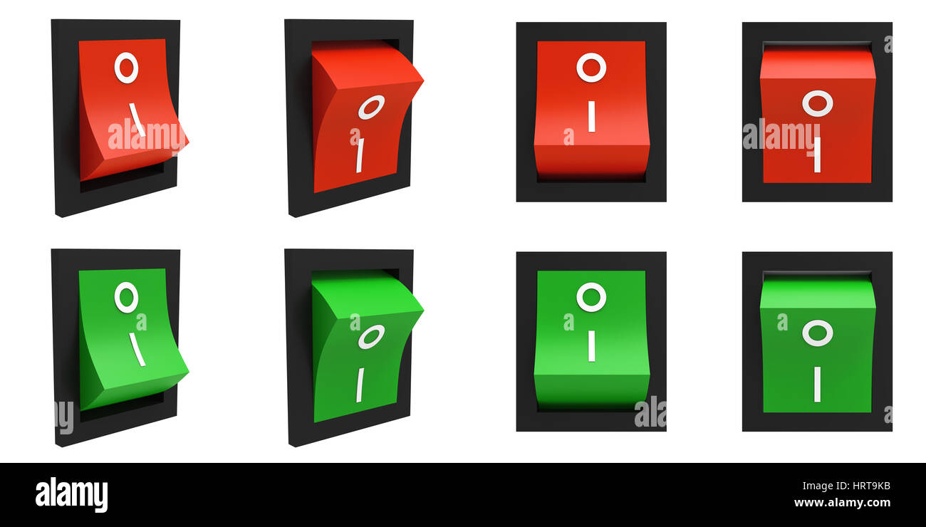 3d Switch On Off Green Red Power Button High Resolution Stock Photography And Images Alamy