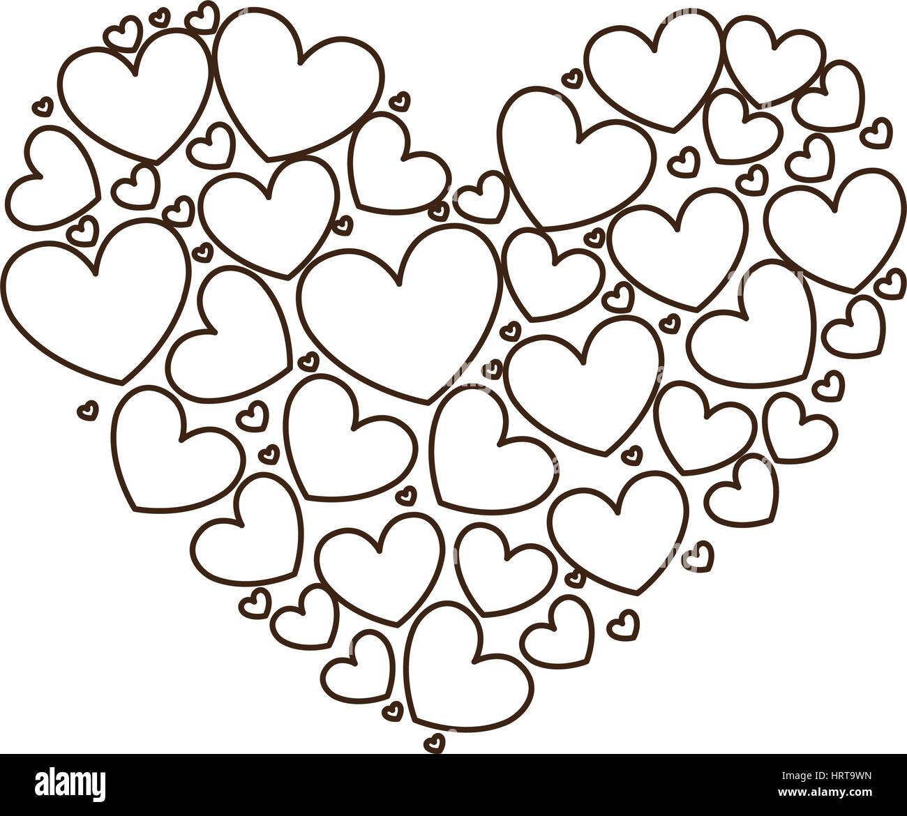 silhouette pattern heart design icon Stock Vector Image & Art - Alamy