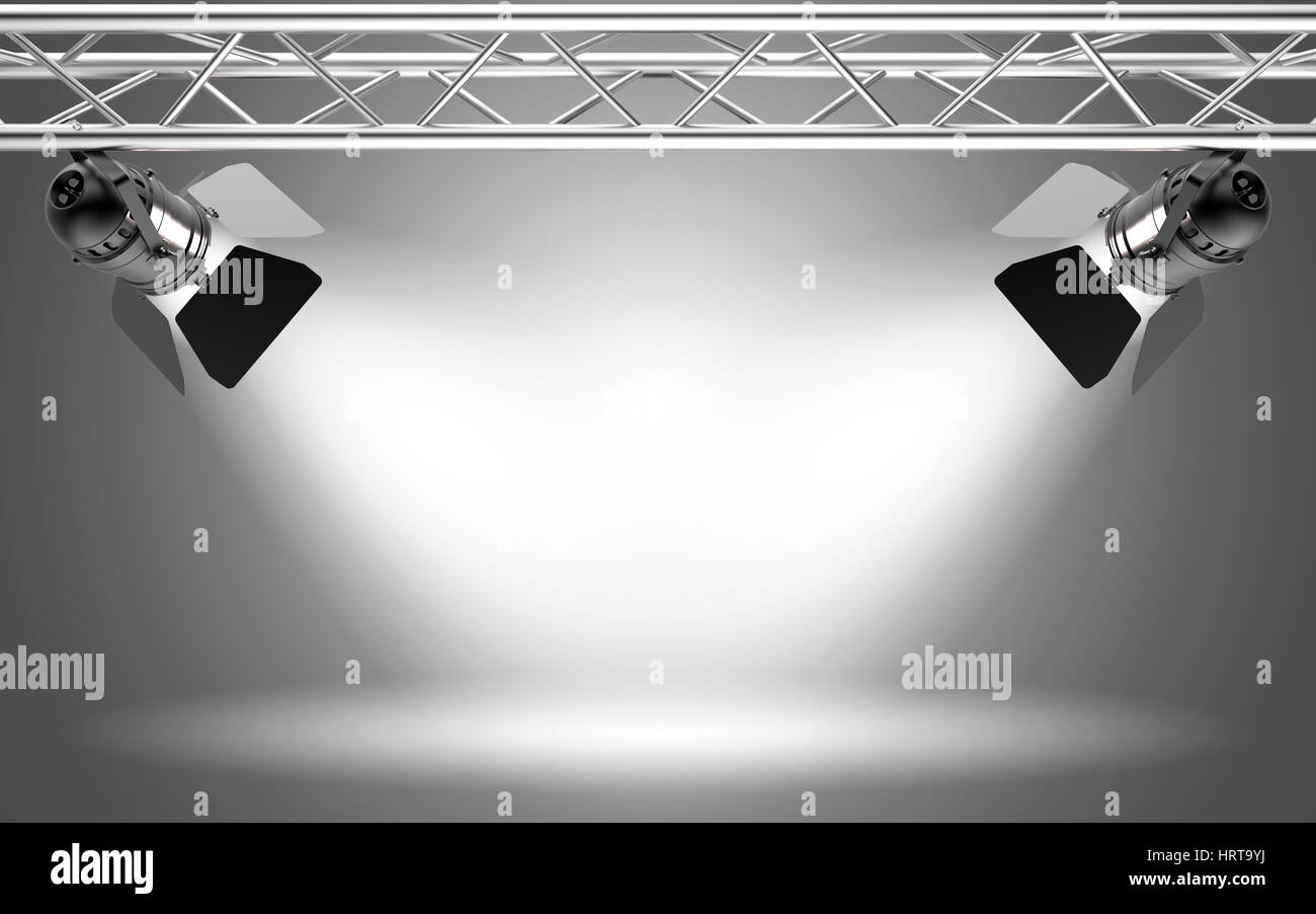 Stage light 3D rendering Stock Photo