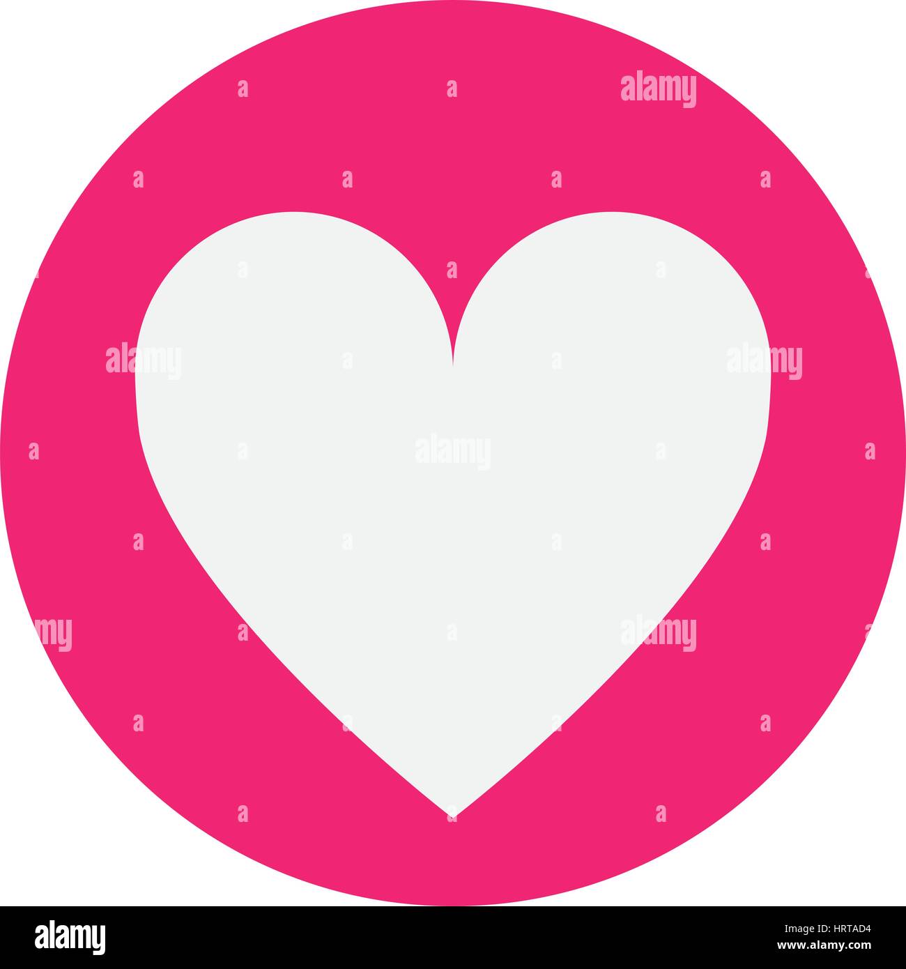 color circle with heart icon inside Stock Vector Image & Art - Alamy