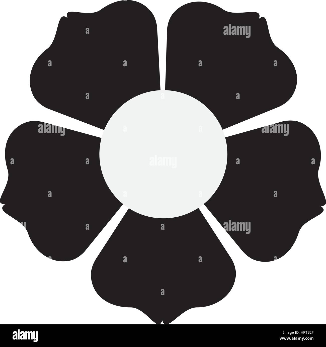 black silhouette with flower icon Stock Vector Image & Art - Alamy