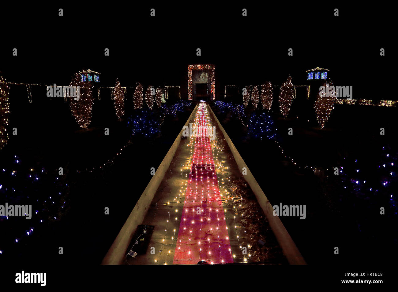 Untermyer Park holiday light show Yonkers New York Stock Photo Alamy