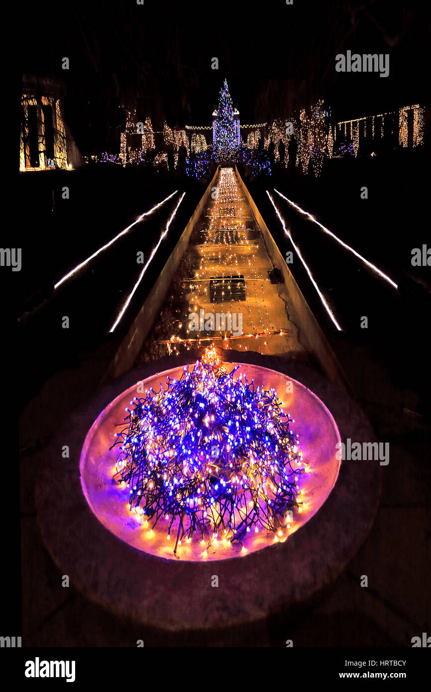 Untermyer Park holiday light show Yonkers New York Stock Photo Alamy