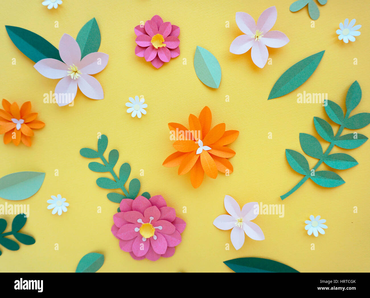 Flowers Handmade Design Papercraft Art Stock Photo Alamy