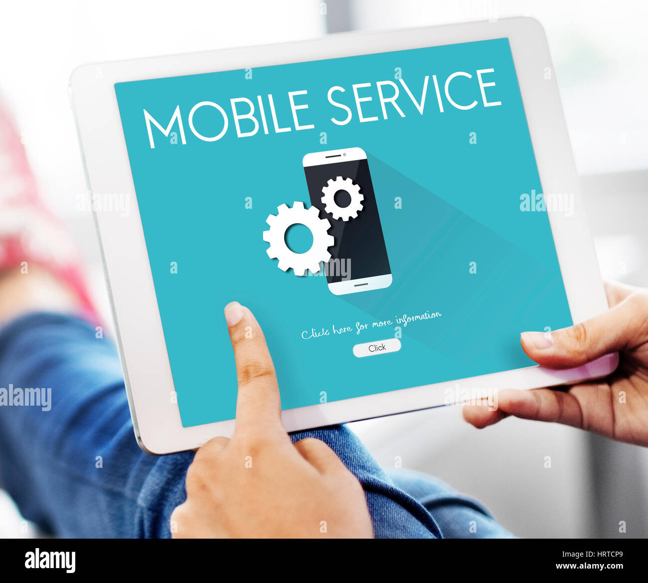 Mobile Phone Service Support Concept Stock Photo