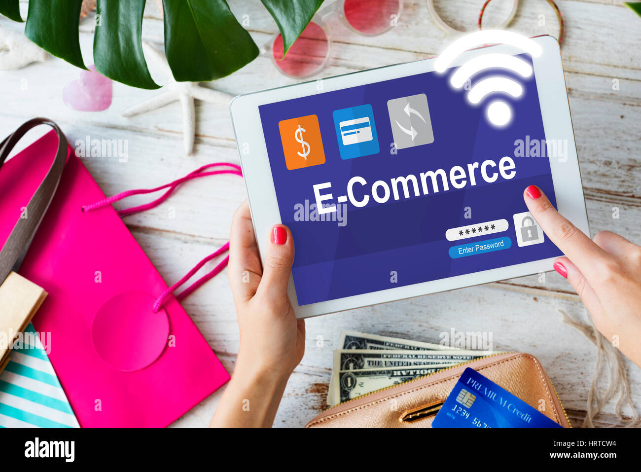 Online Purchasing Payment Banking Stock Photo Alamy