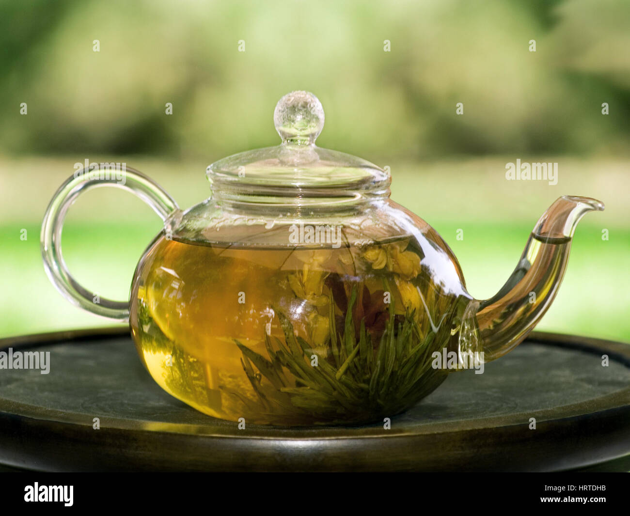 Pot of Jasmine Tea Stock Photo - Alamy