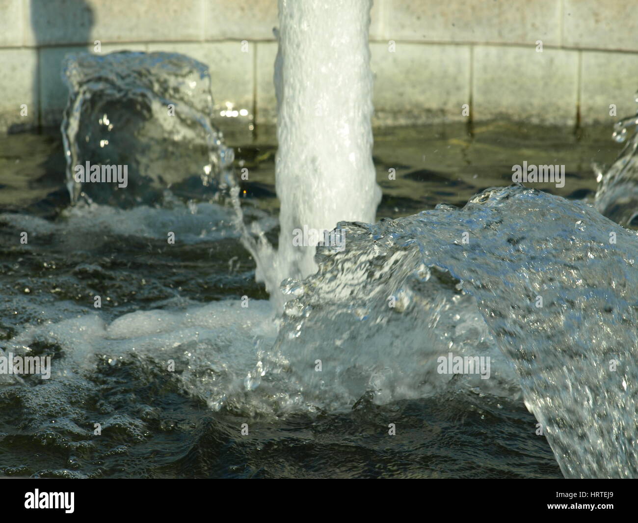 Flowing water in fountain Stock Photo Alamy