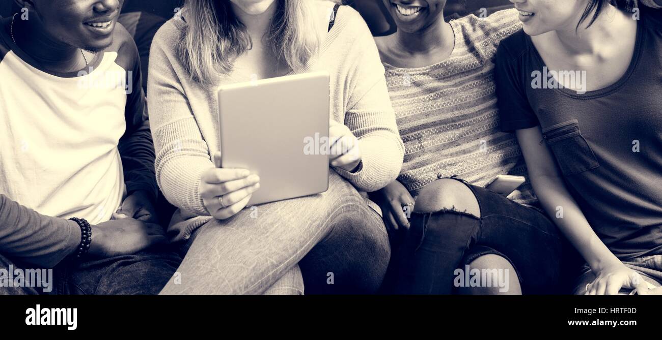Friends People Group Teamwork Diversity Stock Photo - Alamy