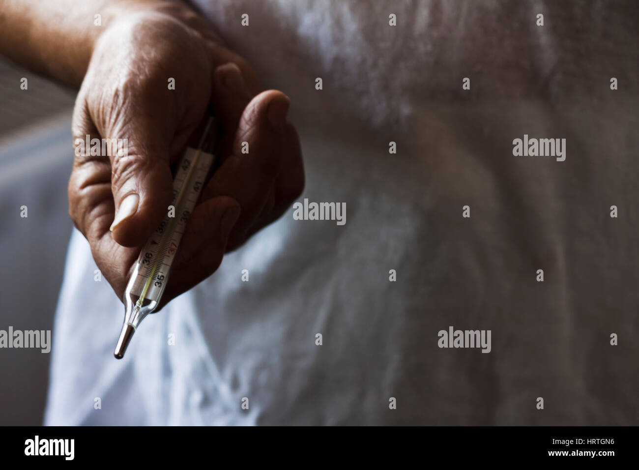 Checking fever Stock Photo