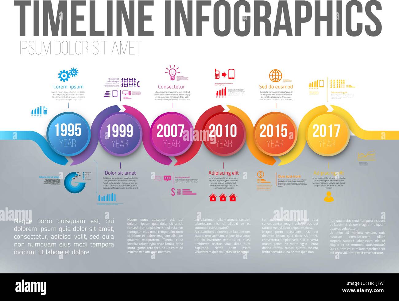 Infographics with 5 steps or options arrows vector Stock Vector