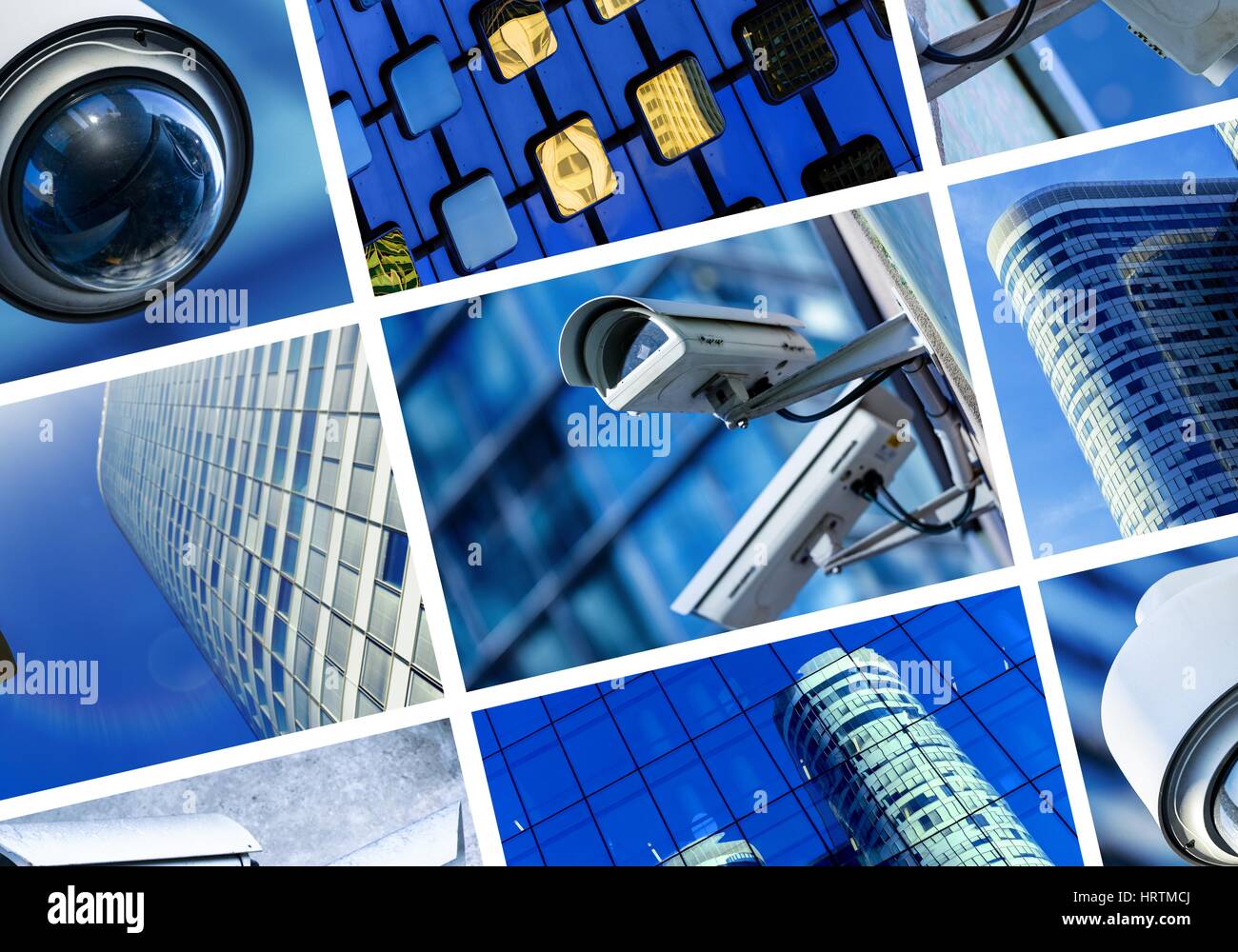 collage of security camera and urban video Stock Photo - Alamy
