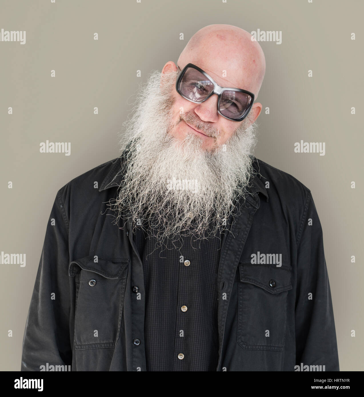 Arabic Bearded Shaved Head Male in Sunglasses. Stock Image - Image of  african, male: 113813489