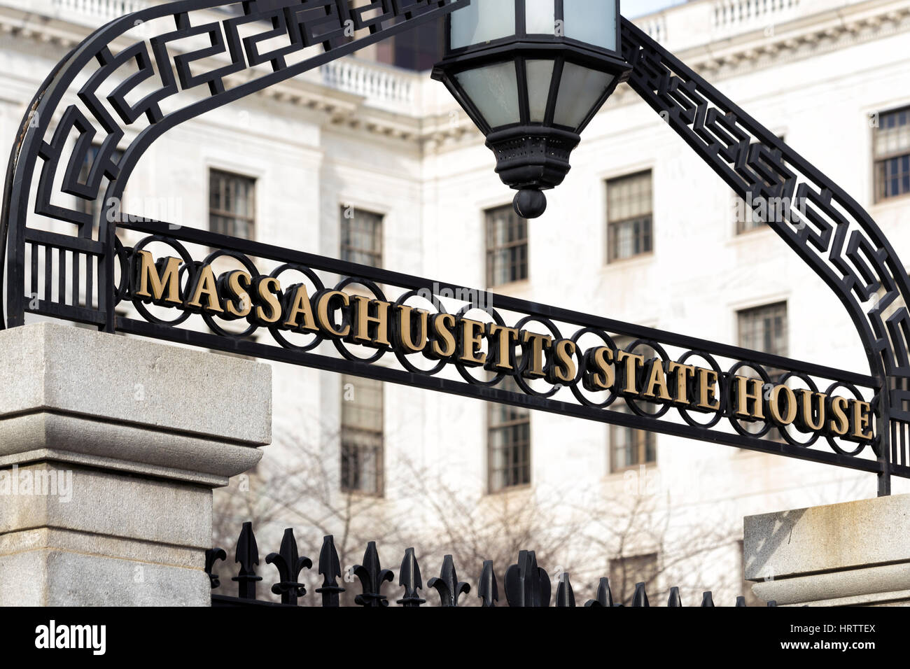 Close up of Massachusetts State House Stock Photo