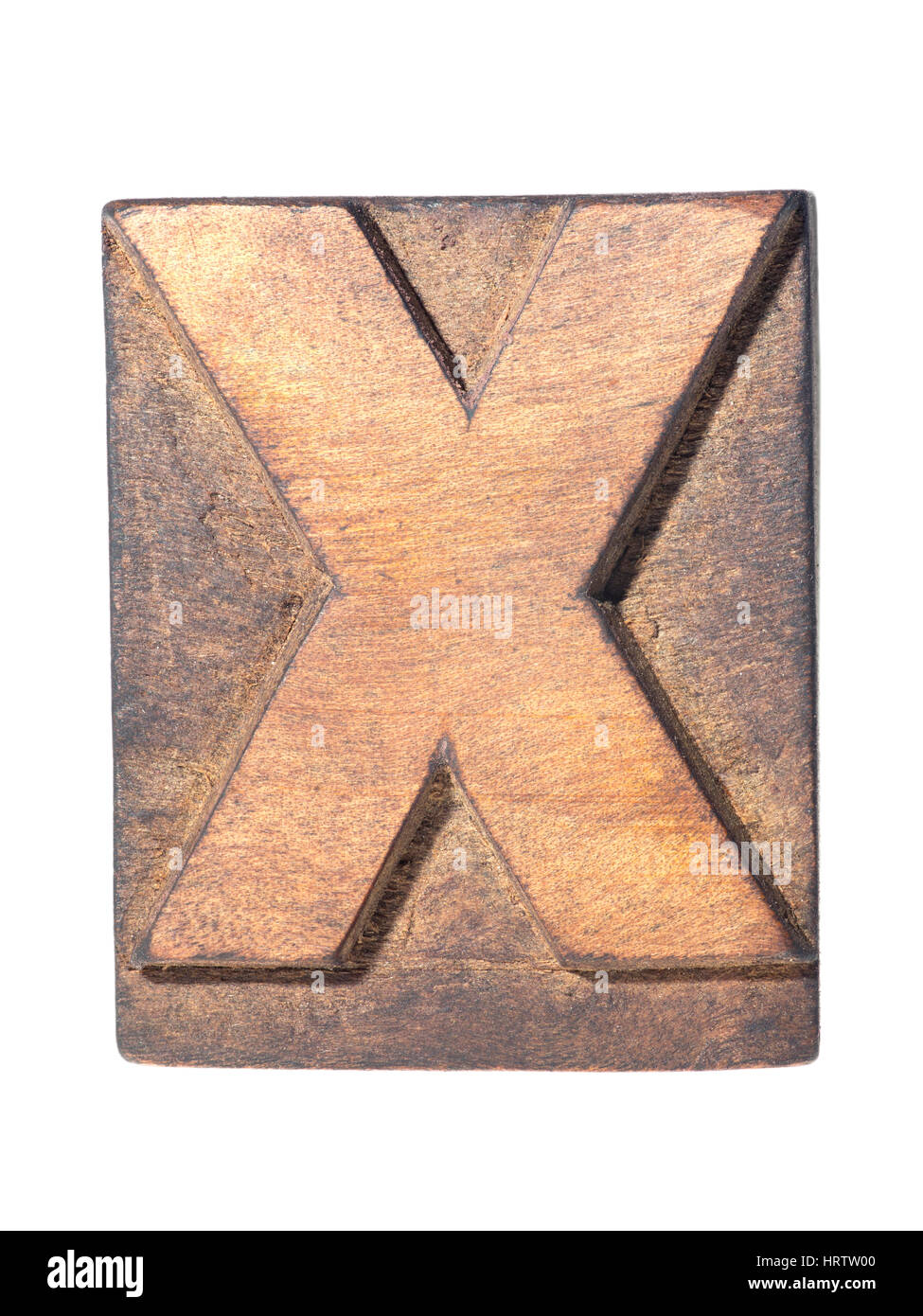 detailed vintage wooden X letter typeface isolated Stock Photo Alamy