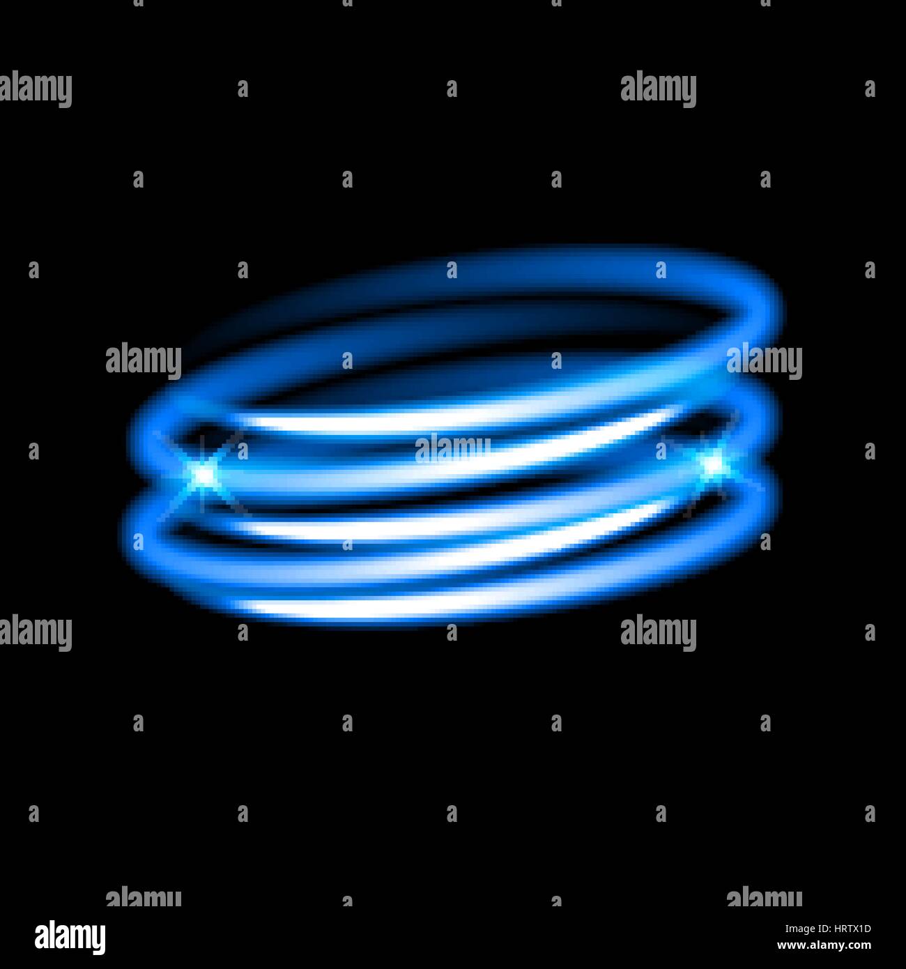 Neon blue circles. Light effect. Vector illustration Stock Vector Image ...