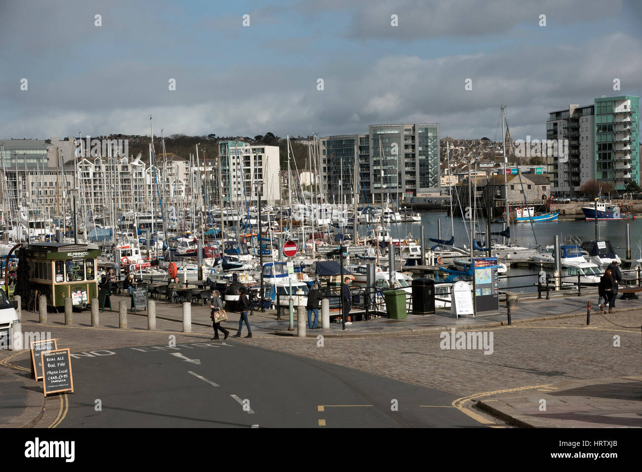 The Barbican area in Plymouth south Devon England UK Stock Photo