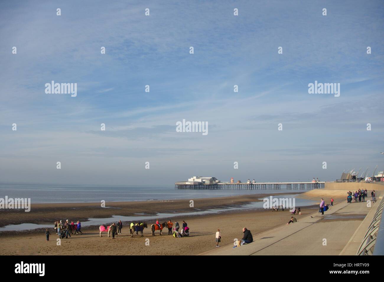 Blackpool North Pier and beach Stock Photo