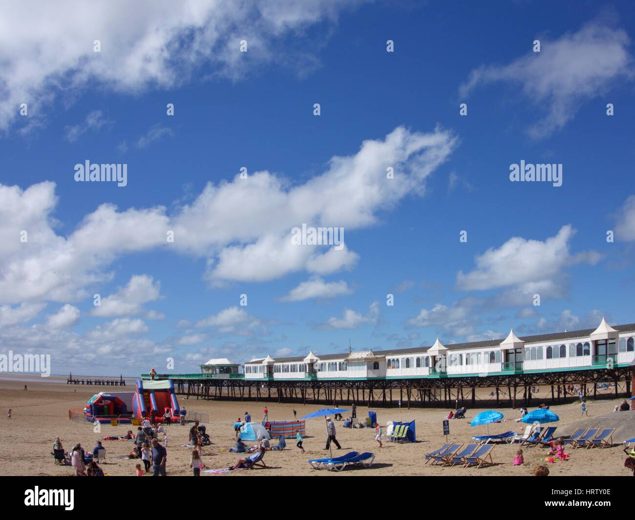 St Anne's pier and beach Stock Photo