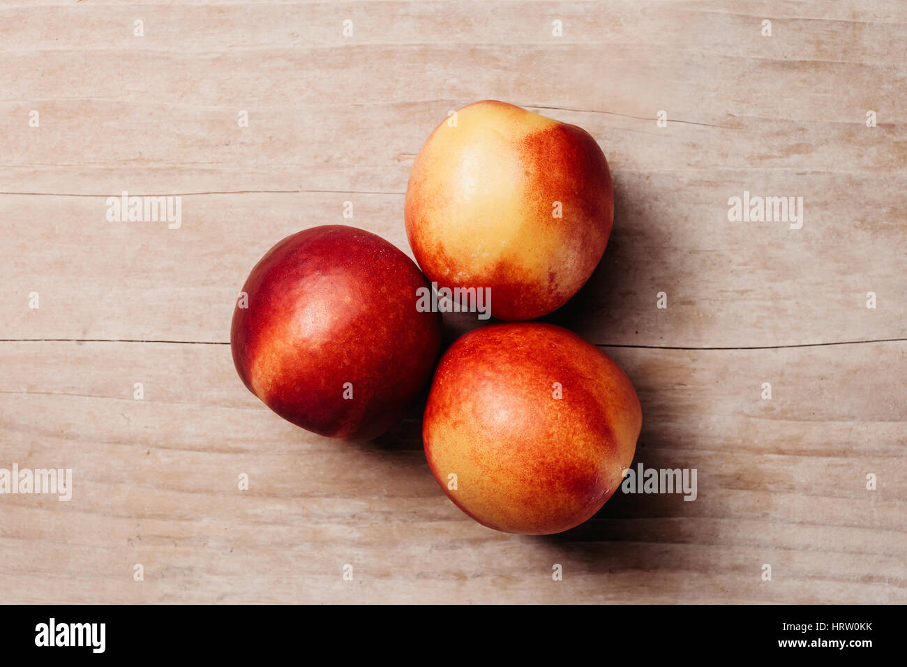 juice nectarines on wood table top view Stock Photo Alamy