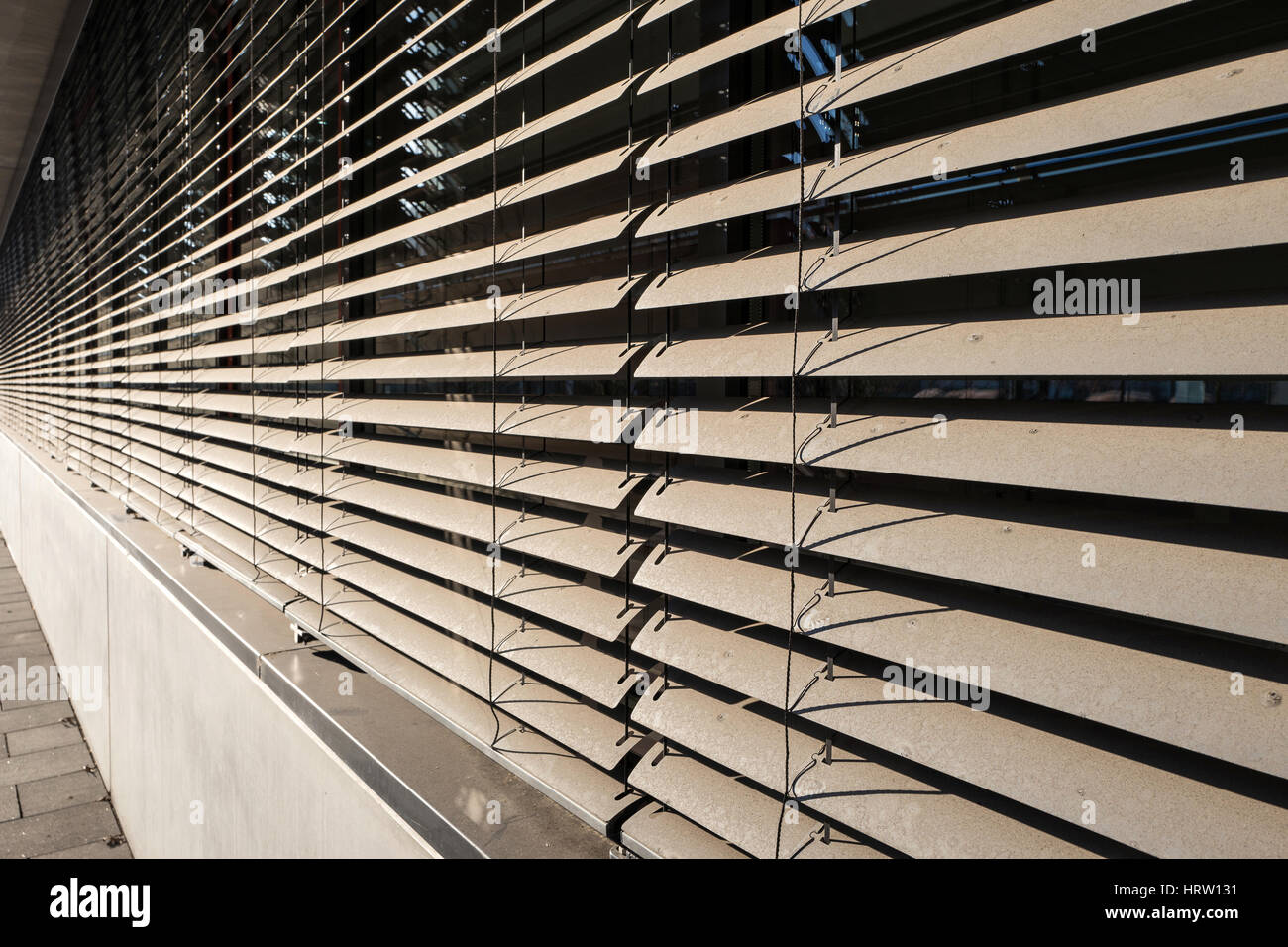 detail view of closed window blinds Stock Photo