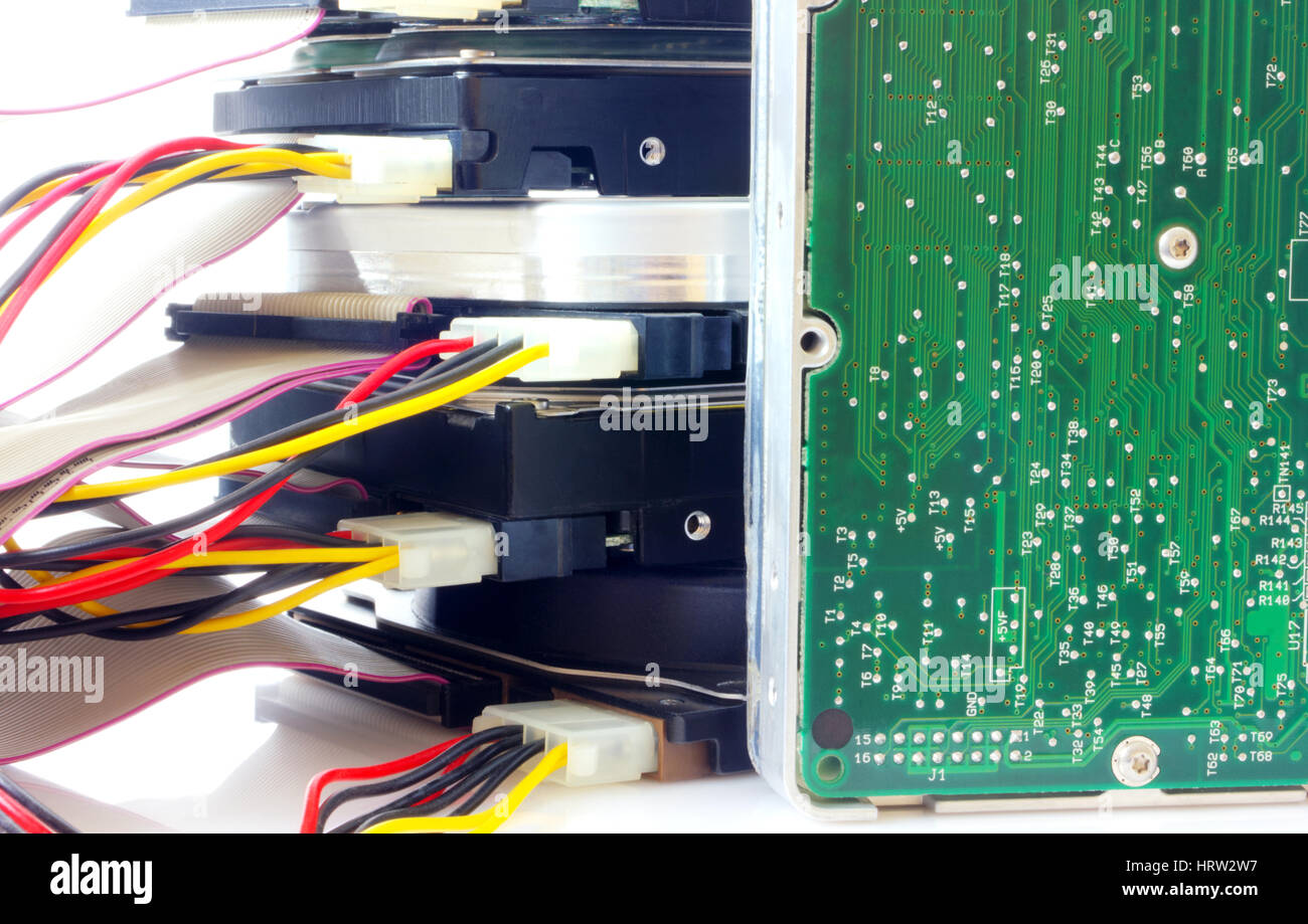 Hard disk drives isolated on white background Stock Photo - Alamy
