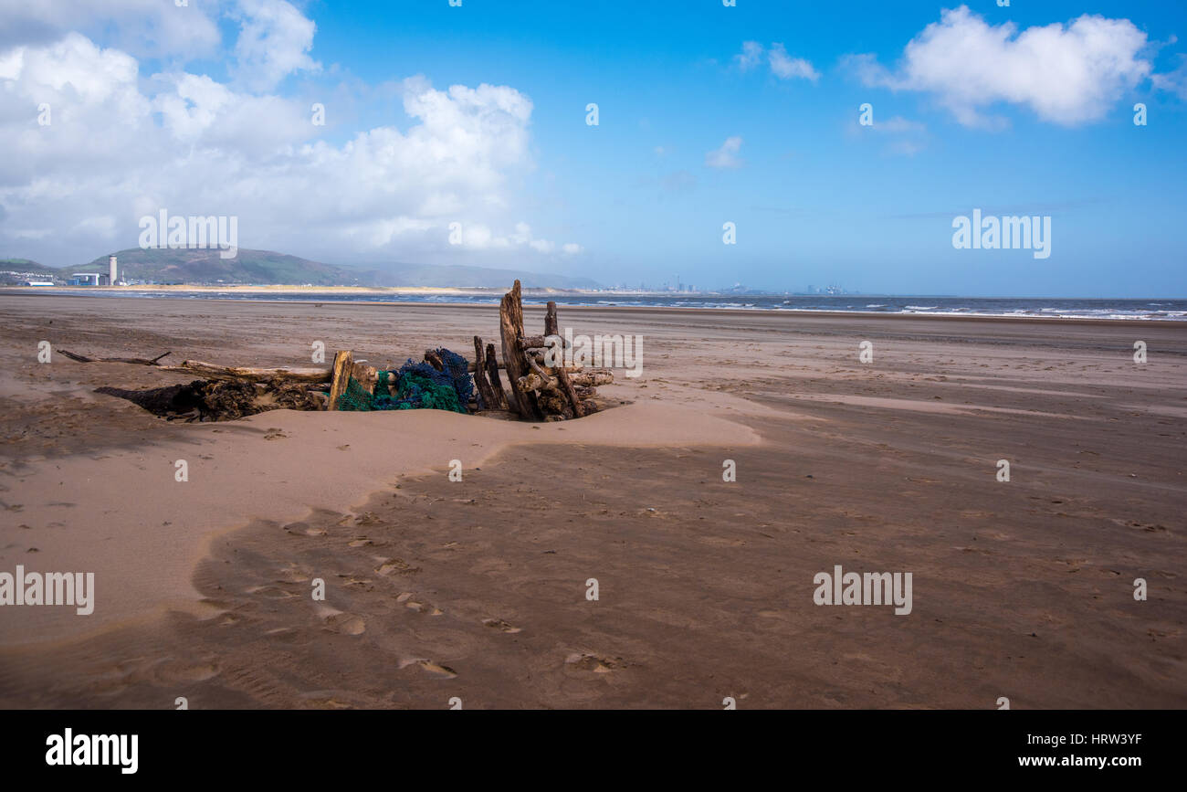 Baglan Bay Power Staation from Crymlyn Burrows near Swansea, South ...