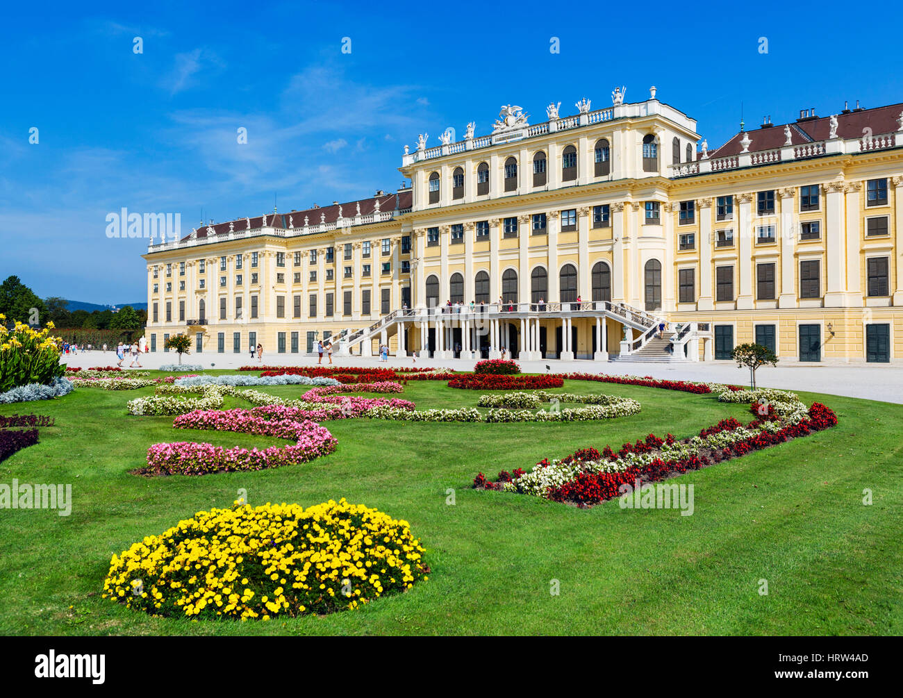 Rear of the Schönbrunn Palace, Vienna, Austria Stock Photo