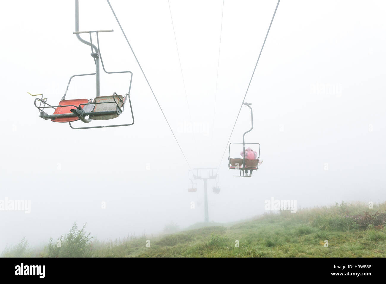 Woman in chair lift hi-res stock photography and images - Alamy