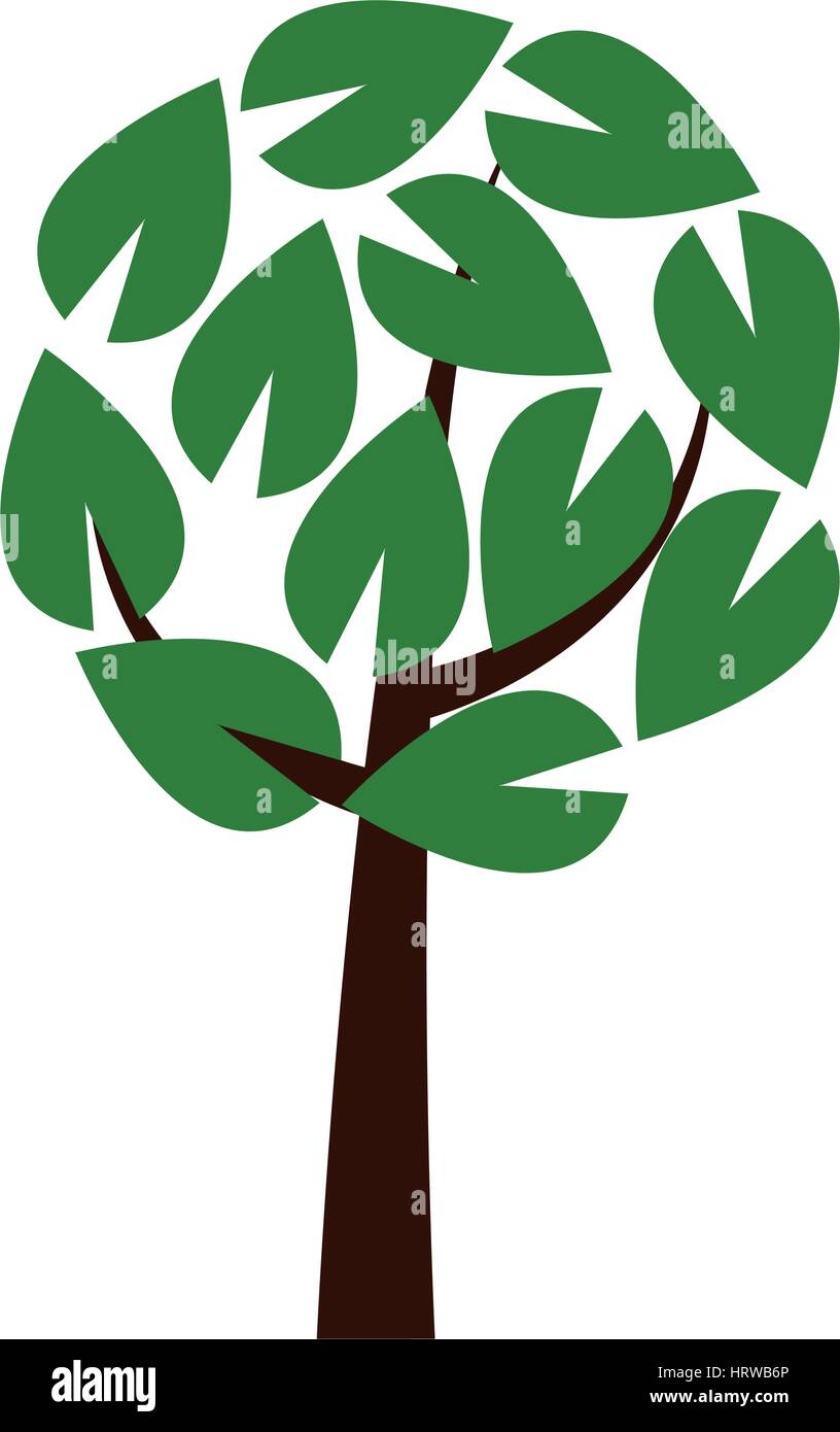 tree icon illustrated on a white background in vector Stock Vector ...