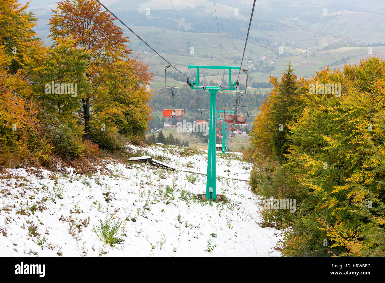 Old chair lift ski resort hi-res stock photography and images - Alamy