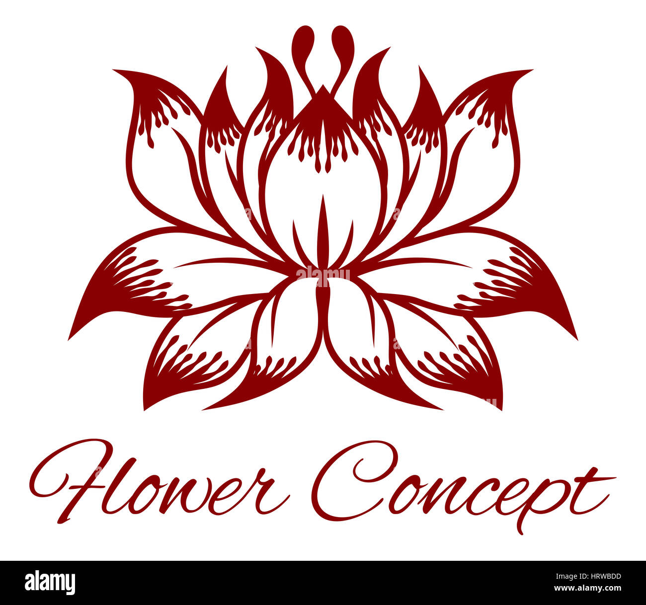Flower abstarct floral design concept icon Stock Photo