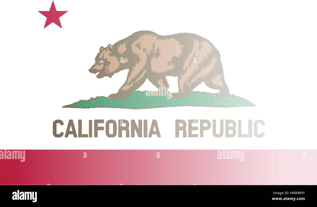 The Flag Of USA State California With Fade The Flag Of USA State California With Fade