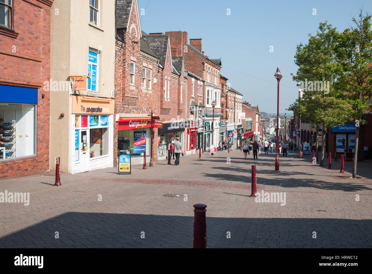 Shops in Bath Street, Ilkeston, Derbyshire, England. UK Stock Photo Alamy