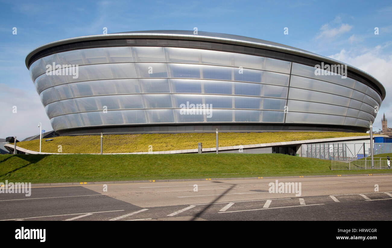 The SSE Hydro Conference Centre building in Glasgow, Scotland Stock