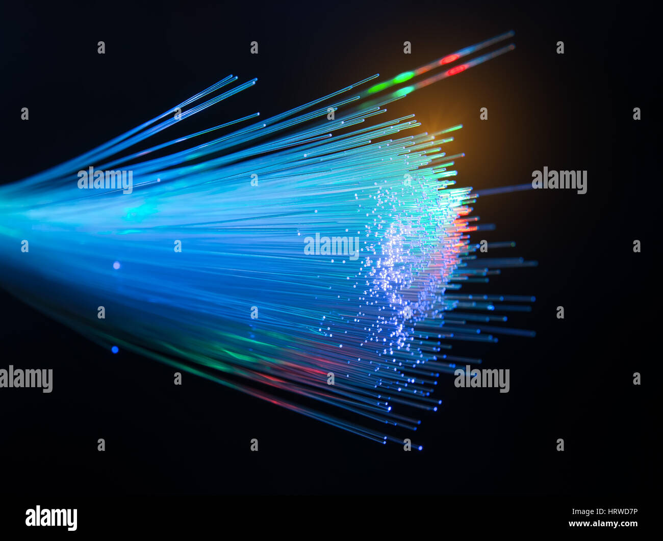 fiber optical network cable Stock Photo