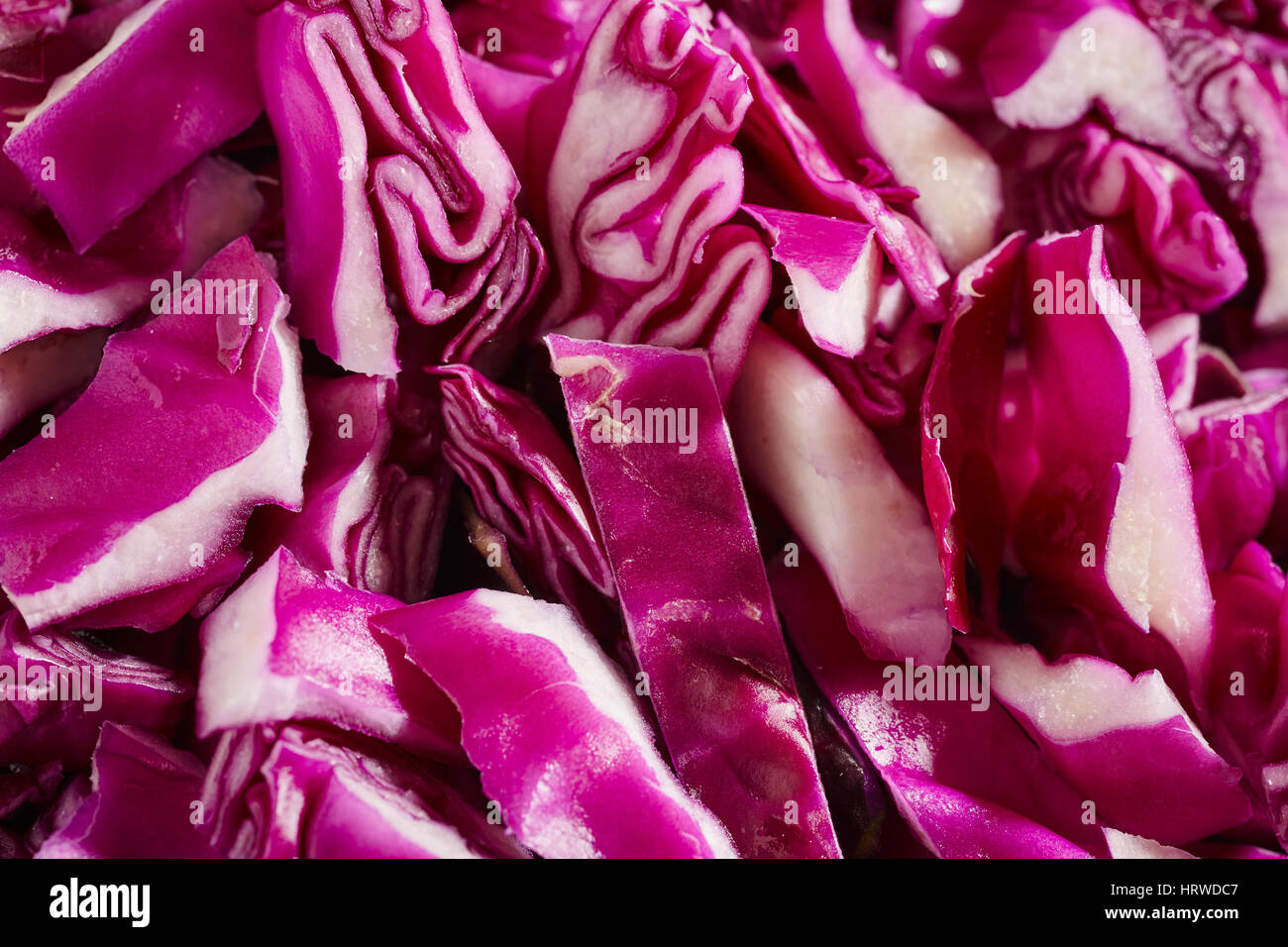 shredded fresh, red cabbage Stock Photo