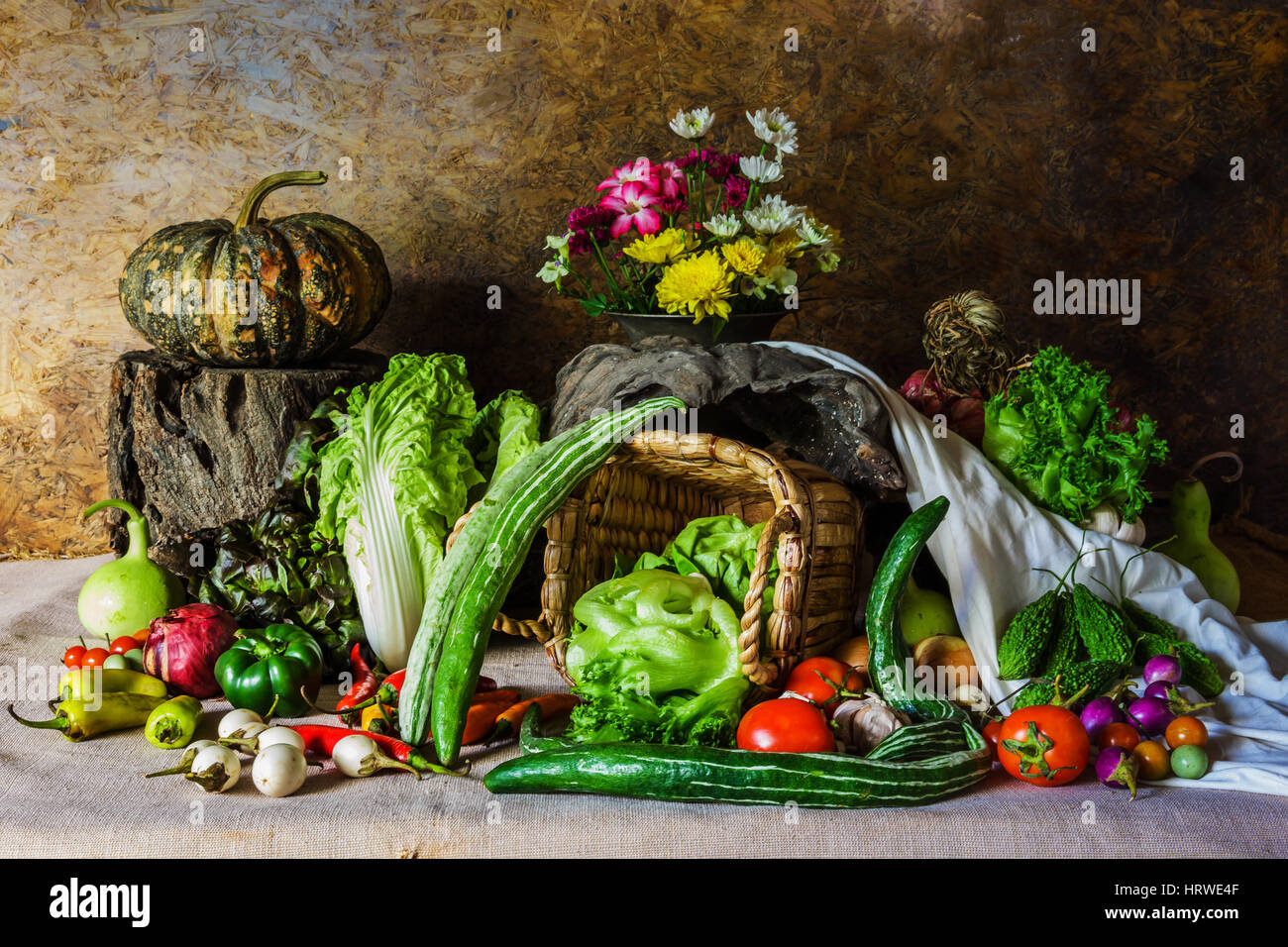 still life Vegetables, Herbs and Fruit as ingredients in cooking Stock ...