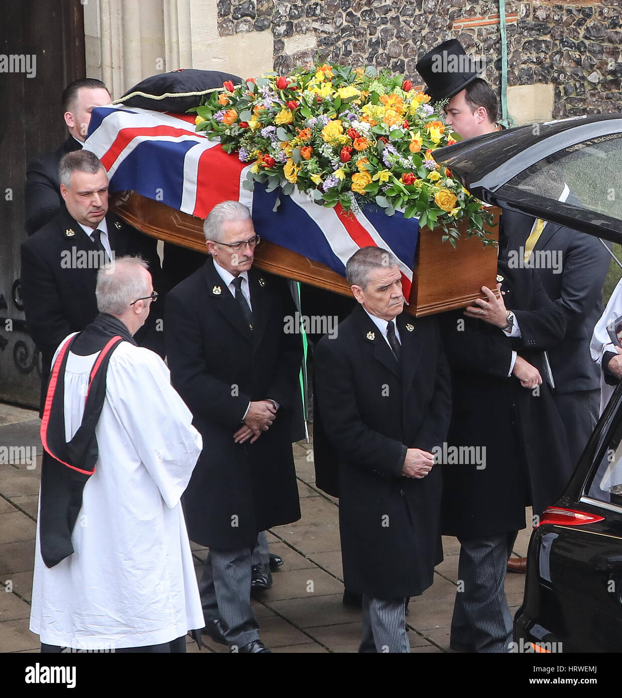 The funeral of ex-England manager Graham Taylor takes place at St. Mary's Church in Watford. Taylor managed Watford FC twice, famously during the time the club was owned by Elton John. He also managed Aston Villa and Wolves.  Featuring: Atmosphere Where: Stock Photo